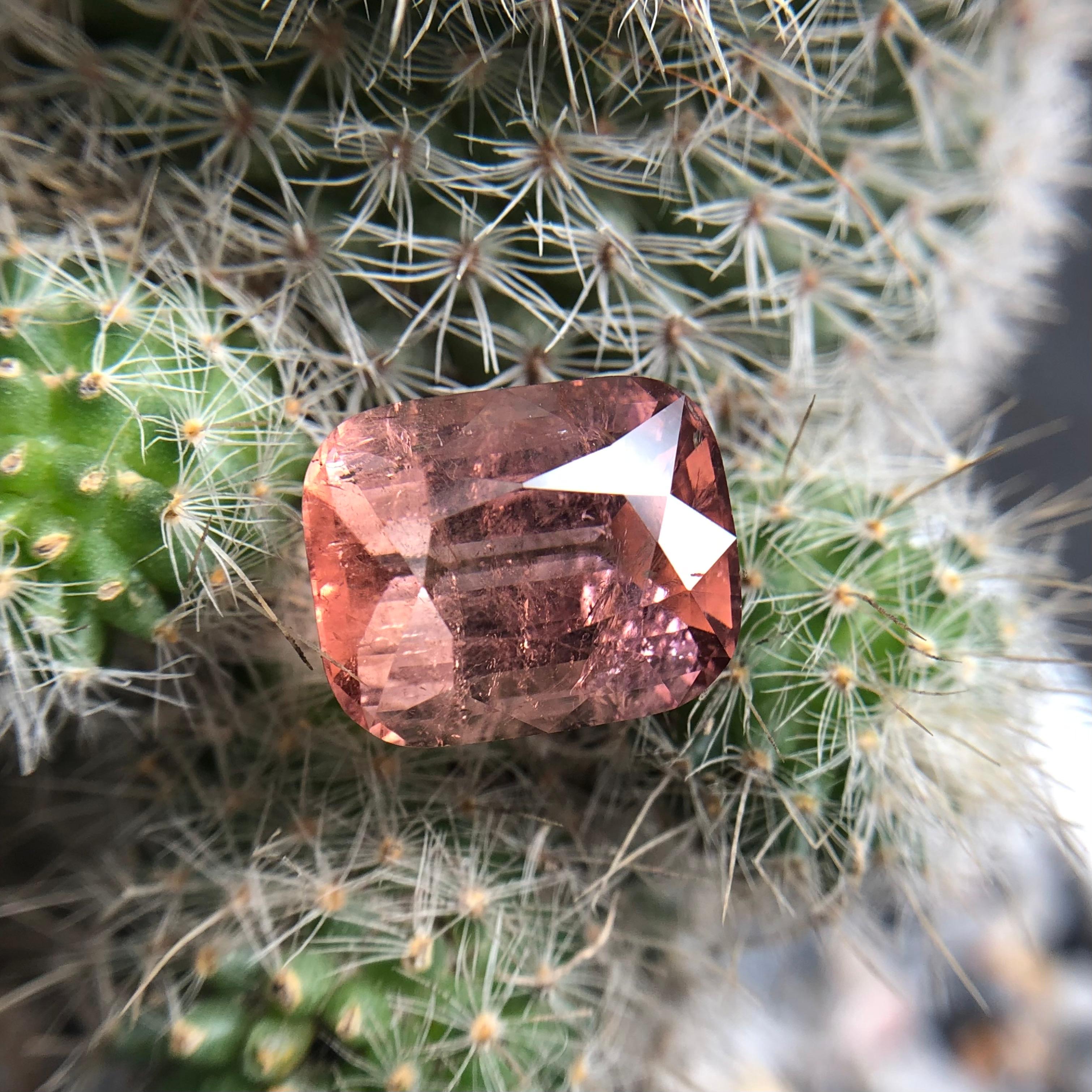 7.78 Carats Peach Tourmaline from Afghanistan Loose Gemstone